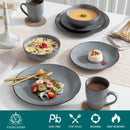 Axyaa MODA Grey Stoneware Dinner Set - 48 Piece Tableware Collection