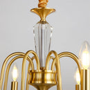 Axyaa Black Gold Iron Crystal Chandelier for Classic Indoor Home Lighting