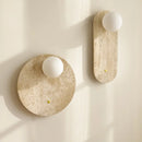 Axyaa Wabi Sabi Stone Wall Sconce, Nordic Style Bedroom Living Room Lamp