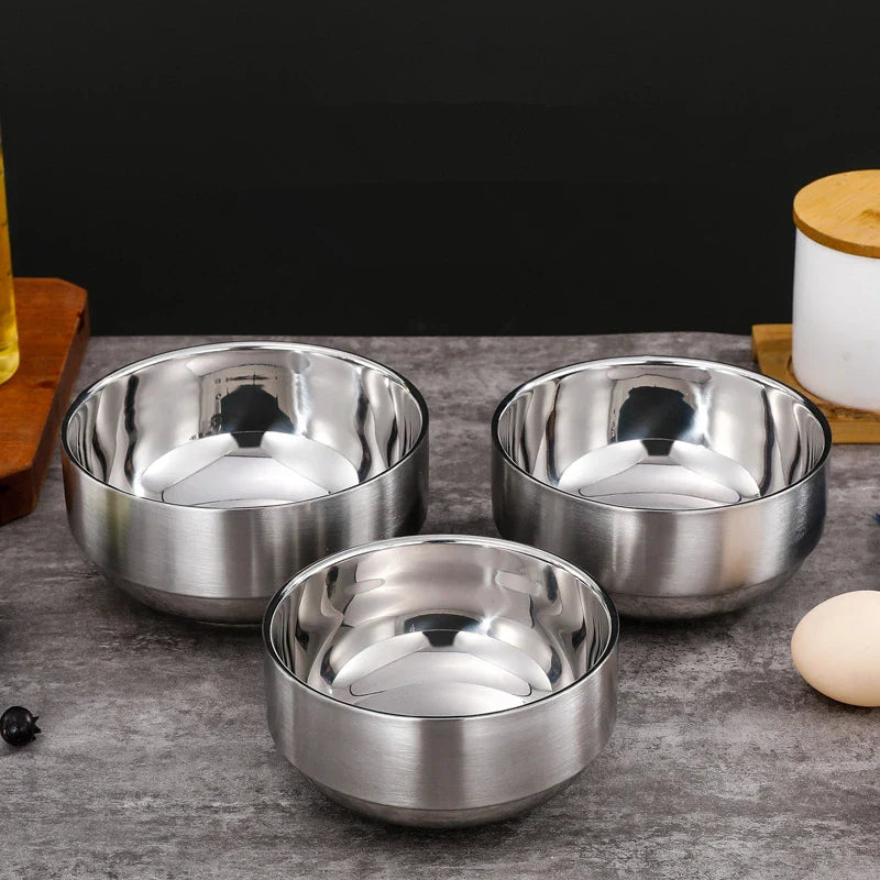 Axyaa Stainless Steel Rice Bowl for Kids and Soup, Noodle Bowl Kitchen Tool.