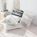 Axyaa Gray Plush Rabbit Fur Cushion Cover 45x45cm - Super Soft Home Sofa Decor