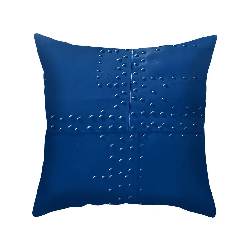 Axyaa Blue Geometry Pillowcase - Decorative Cushion Cover