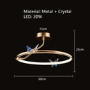 Axyaa Colorful Crystal Butterfly LED Ceiling Lamp Chandelier for Home & Restaurant