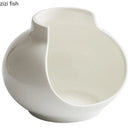 Axyaa Vase-Shaped Ceramic Dessert Plate for Stylish Dining