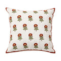 Axyaa Floral Embroidered Pillow Cover 45x45cm for Home Decoration