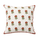 Axyaa Floral Embroidered Pillow Cover 45x45cm for Home Decoration