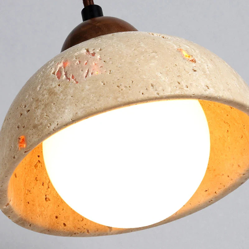 Axyaa Wabi Sabi Stone Wall Lamp: Modern LED Decor for Home, Restaurant, or Bar