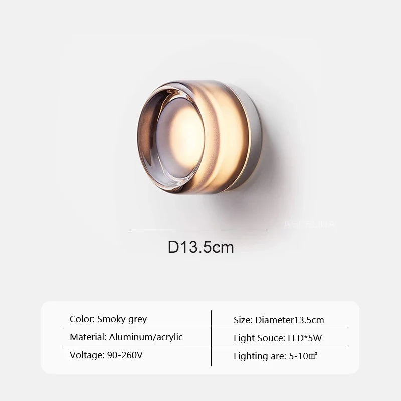 Axyaa Amber Jelly LED Wall Lamp for Modern Home Decor