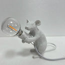 Axyaa Resin Animal LED Desk Lamp - Rat Cat Squirrel Night Light