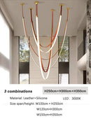 Axyaa Minimalist Duplex Staircase Chandelier - Modern, Creative Designer Lighting