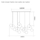 Axyaa Milky White Glass Globes LED Pendant Lights Dining Room Suspension Lamp