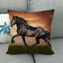 Axyaa Horse Print Cushion Covers: Animal Pillow Cases for Home Decoration