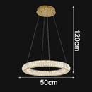Axyaa Crystal Chandelier Pendant Lamp for Luxurious Living Room and Bedroom Lighting