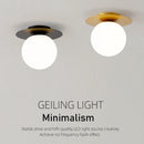 Axyaa Glass Ball Black Gold Ceiling Light Chandelier