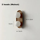 Axyaa Walnut Wood Wall Sconce Light for Living Room, Bedroom, Study - Modern Nordic Design