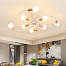 Axyaa Retro Iron Fan Chandelier for Home Living Bedroom Decor