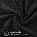 Axyaa Luxury Chenille Pillow Cover with Velvet Stitched Edge