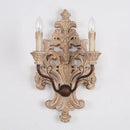 Axyaa Antique Carved Wood Wall Lamp for Living Room, Dining Room, Bedroom & More