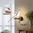 Axyaa Magpie Bird Wall Light - 360° Rotatable Touch Switch LED Wall Sconce