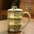 Axyaa Bamboo Ceramic Coffee Cup Large Capacity Drinking Mug