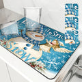 Axyaa Christmas Angel Kitchen Drying Mat Anti-slip Absorbent Draining Pad