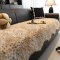 Axyaa Plush Imitation Mink Fur Sofa Cover - Non-Slip Solid Color - Thicken Warm Couch Towel