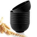 Axyaa Round Wheat Straw Bowls Set of 8 - Eco-Friendly Unbreakable Salad Bowls