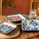 Axyaa Vintage Ceramic Deep Plate for Breakfast, Steak, and Fruit - High-Value Polish Style