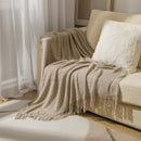 Axyaa Nordic Christmas Blanket: Light Luxury Knitted Throw for Bed or Sofa