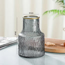 Axyaa Clear Glass Large Mouth Vase: Stylish Home Decor, Ideal for Flowers