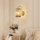 Teardrop Crystal Copper Wall Lamp Romantic Luxury Bedroom Lighting by Axyaa