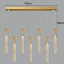 Axyaa Crystal Chandelier, Elegant Dining Room Lighting, Luxury Living Room Pendant Lights