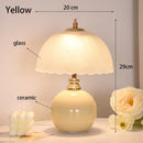 Axyaa Mushroom Glass Ceramic Bedside Lamp