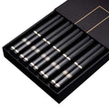 Axyaa Japanese Alloy Non-Slip Sushi Chopsticks Set - 5 Pair Reusable Tableware Gift
