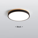 Axyaa Wooden Bottom Round LED Ceiling Light for Home Decor