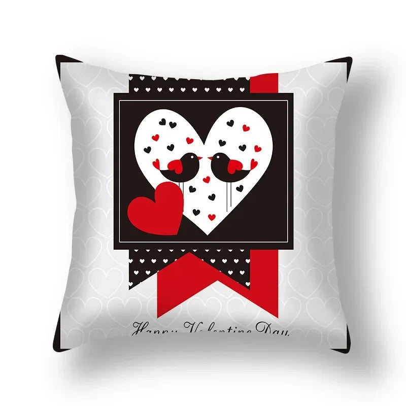 Axyaa Nordic Love Pillowcase 45x45cm - Home Decorative Throw Pillow Cover
