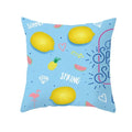 Nordic Cartoon Print Yellow Blue Cushion Cover 45*45cm by Axyaa