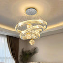 Axyaa Crystal Chandelier Pendant Light for Living and Dining Room