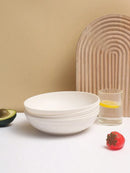 Axyaa Large Beige Bowl Set - Microwave & Dishwasher Safe - 4/8/12 Pieces