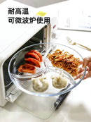 Axyaa Tempered Glass 3 Grid Dining Plate Set