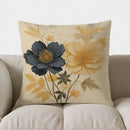 Axyaa Floral Pattern Pillow Cover for Sofa, Bed, Car - Dark & Light Flower Design