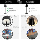 Axyaa Rechargeable Crystal Table Lamp for Restaurants, Bars, and Hotels