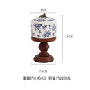 Axyaa Retro Floral Ceramic High-Footed Dessert Bowl - Creative Tableware