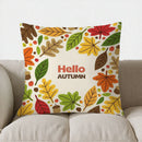 Axyaa Autumn Leaves Decorative Pillow Cover for Sofa, Bedroom, Car