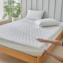 Axyaa Waterproof Quilted Mattress Protector in White - Single/Double/140/160 Sizes