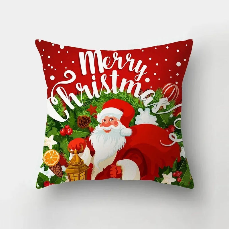 Merry Christmas Santa Claus Pillowcase by Axyaa: Festive Home Decor Gift
