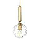 Axyaa Round Glass Bedside Chandelier for Bedroom, Restaurant, Bar, Living Room & Study