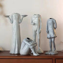 Modern Axyaa Abstract Human Figure Sculpture Ceramic Vase for Home Decor