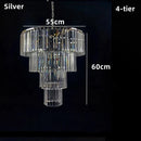 Axyaa Crystal Ice Bar Chandelier: Modern Wedding Stage Banquet Ceiling Pendant Lamp