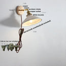 Axyaa Ceramic LED Wall Lights Pull Chain Switch Bathroom Mirror Light